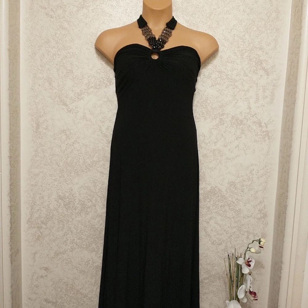C. Graffitti Vintage Black Beaded Elegant Dress